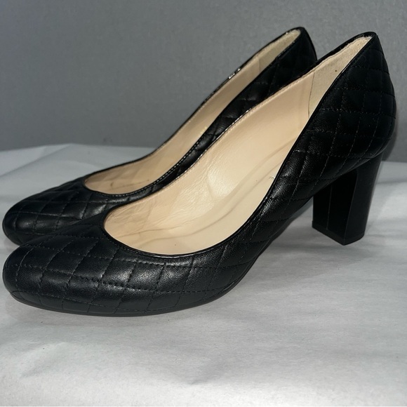 LK BENNETT Cienna Elegant Black Quilted Women's Pumps - Picture 1 of 12